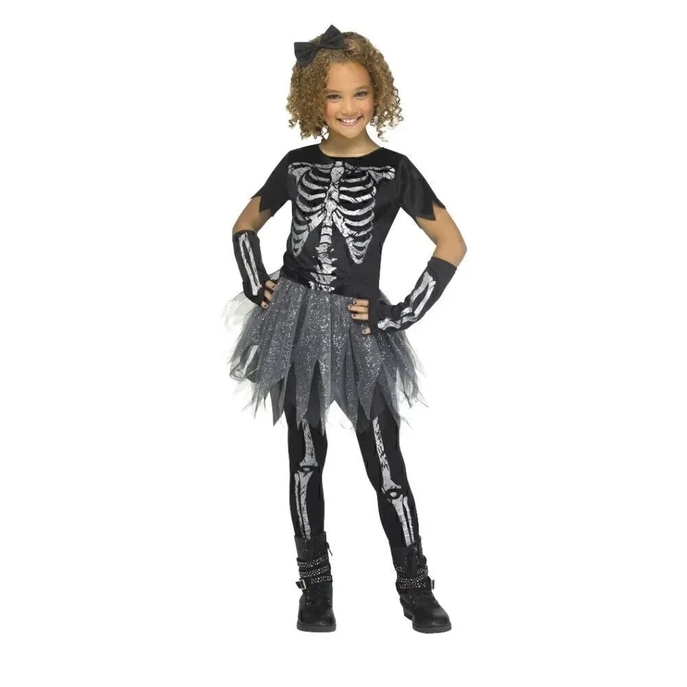 Nwt Hallowen Girl Skeleton CHILD Girls Costume NEW Dress